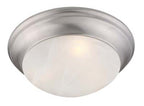 Livex Lighting Omega 2-Light Brushed Nickel Ceiling Mount - Brushed Nickel - 14 Dia. X 4.75 H