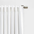 Herringbone White Solid 48 in. W X 96 in. Room Darkening Single Panel Rod Pocket Curtain