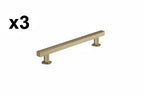 3 x Everett 6-5/16 in. (160mm) Modern Golden Champagne Bar Cabinet Pull - *Tools Hardware & Misc