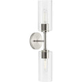 Progress Lighting P710115 Cofield 2 Light 5’’ Tall Wall Sconce with Shades Brushed Nickel - *Lighting & Electrical