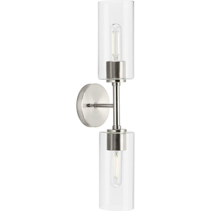 Progress Lighting P710115 Cofield 2 Light 5" Tall Wall Sconce with Shades Brushed Nickel