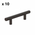 10 - Caliber 3 in. (76mm) Modern Oil-Rubbed Bronze Bar Cabinet Pull - *Tools Hardware & Misc