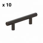 10 - Caliber 3 in. (76mm) Modern Oil-Rubbed Bronze Bar Cabinet Pull - *Tools Hardware & Misc