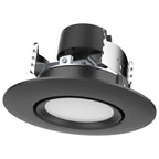 Satco LED Retrofit Gimbal Downlight, CCT Selectable 2700K/3000K/3500K/4000K/5000K, 4 Inches, Black Finish
