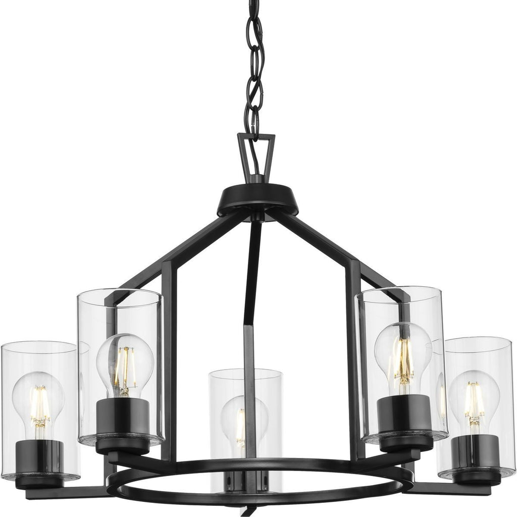 Progress Lighting P400316 Goodwin 5 Light 24’’ Wide Chandelier Matte Black - *Lighting & Electrical