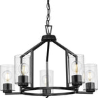 Progress Lighting P400316 Goodwin 5 Light 24’’ Wide Chandelier Matte Black - *Lighting & Electrical