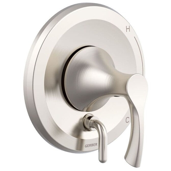 Gerber D500422TC Antioch 1 Function Valve Trim Only with Double Lever Handle Integrated Diverter - Less Rough in Brushed Nickel Showers Valve Trim