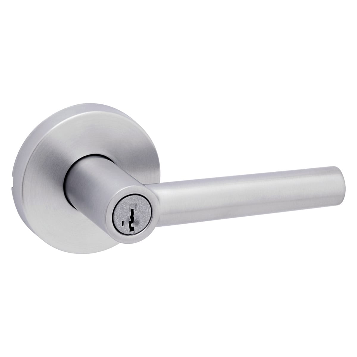 Kwikset Milan Single Cylinder Keyed Entry Door Lever Set with Round Rose and SmartKey