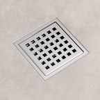 Vigo VG07004 Elan 4" Square Shower Drain Chrome