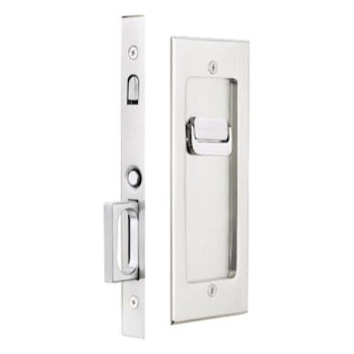 Emtek 2115US15134 1.75 in. Modern Rectangular Privacy Pocket Door Mortise Lock, Satin Nickel