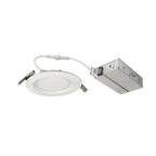 Nora Lighting NEFLINTW-R4MPW 4 in. 120V Triac-Elv E-Series Flin Round LED Downlight, Matte Powder White