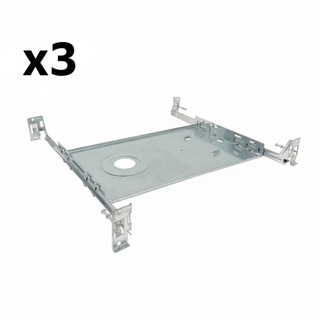 3 x Nora Lighting NF-R124 Universal New Construction Frame-in for Iolite Can Less Trim