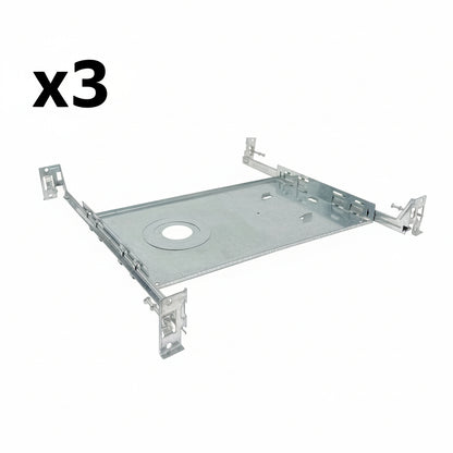 3 x Nora Lighting NF-R124 Universal New Construction Frame-in for Iolite Can Less Trim