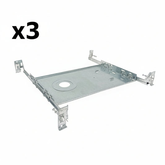 3 x Nora Lighting NF-R124 Universal New Construction Frame-in for Iolite Can Less Trim