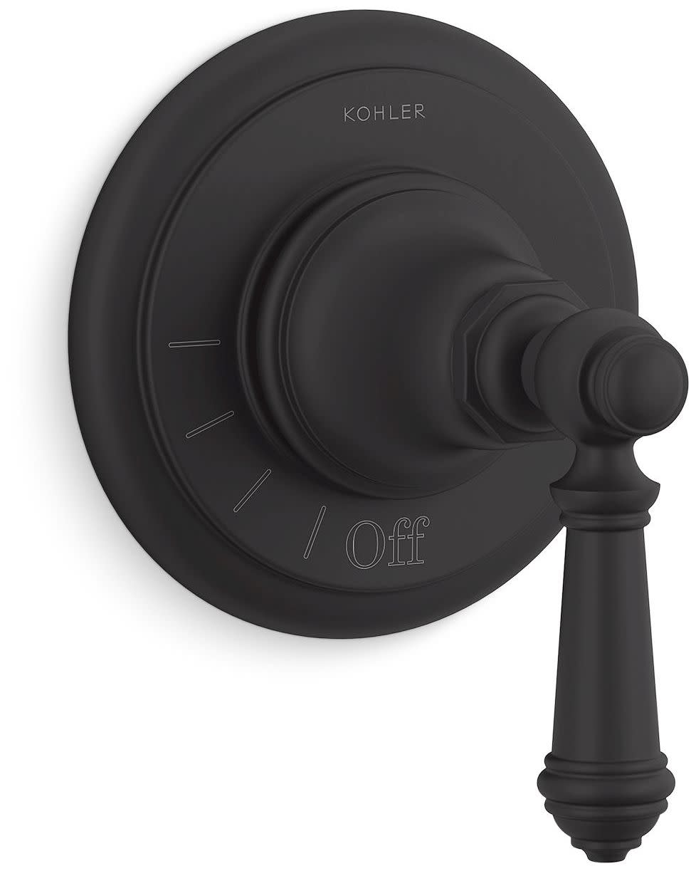 KOHLER T72771-4-BL Artifacts Mastershower Volume Control Valve Trim With Lever Handle, MATTE BLACK
