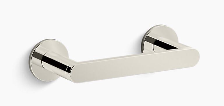 Kohler K73147-SN Composed Wall Mounted Pivoting Toilet Paper Holder Vibrant Polished Nickel