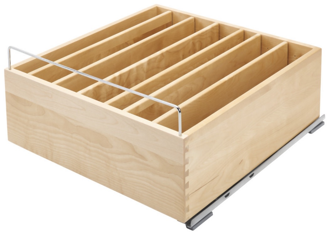 Rev-A-Shelf Maple Veneer, Light Brown, 20.5 in W, 10.5 in H, 22.09 in L, Light Brown