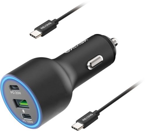 Rexing - 120W Vehicle Quick Charger with 2 USB-C & 1 USB Port