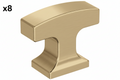 8 x Amerock BP53717 Westerly 1-5/16 Inch Bar Cabinet Knob Champagne Bronze