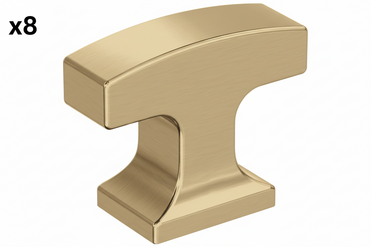 8 x Amerock BP53717 Westerly 1-5/16 Inch Bar Cabinet Knob Champagne Bronze