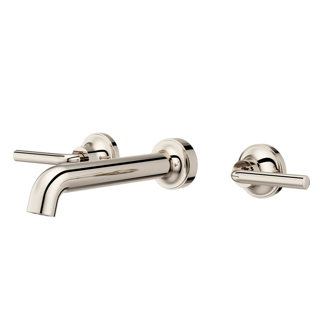 Pfister LG49-TNT2 Tenet 1.2 GPM Wall Mounted Widespread Bathroom Faucet Polished Nickel