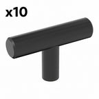 10 - Amerock Bar Pulls Hollow 2 in. Modern Matte Black Bar Cabinet Knob - *Tools Hardware & Misc