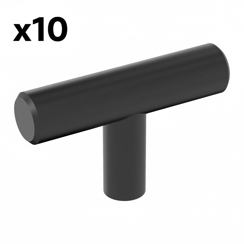 10 - Amerock Bar Pulls Hollow 2 in. Modern Matte Black Bar Cabinet Knob - *Tools Hardware & Misc