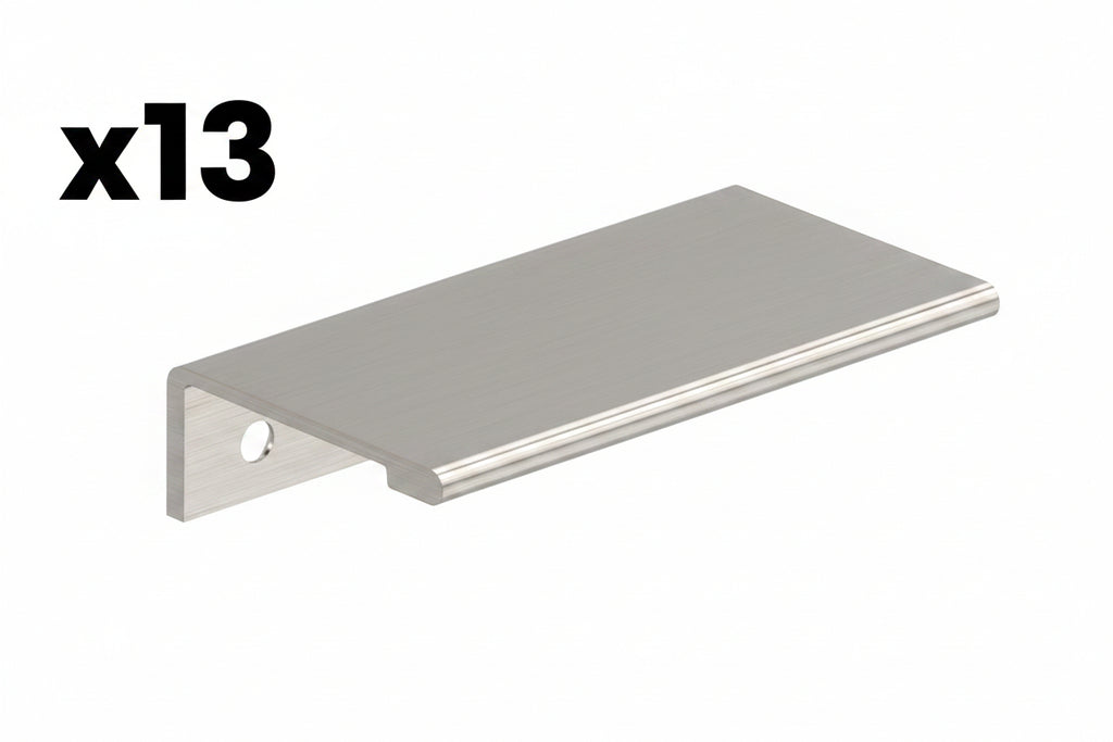 13 x Streamline II 3 in. Center-to-Center (76 Mm) Modern Satin Nickel Cabinet Edge Pull