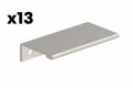 13 x Streamline II 3 in. Center-to-Center (76 Mm) Modern Satin Nickel Cabinet Edge Pull