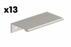 13 x Streamline II 3 in. Center-to-Center (76 Mm) Modern Satin Nickel Cabinet Edge Pull