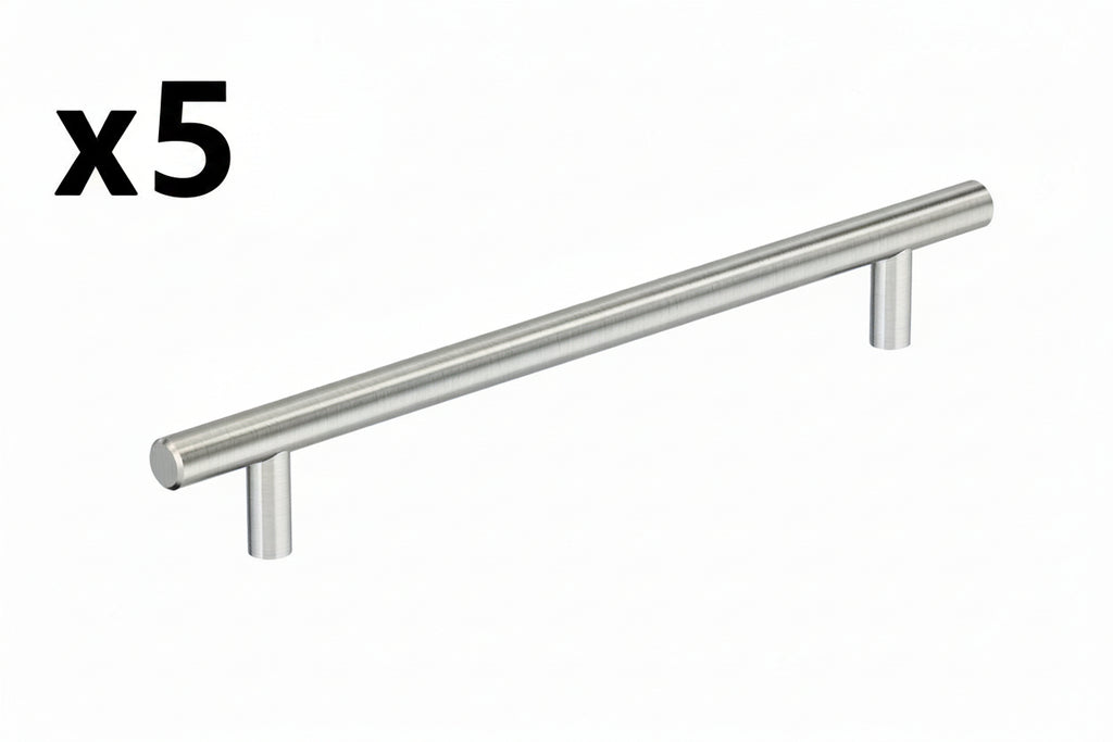 5 x Amerock Bar Pulls Hollow 7-9/16 in. Modern Stainless Steel Bar Cabinet Pull