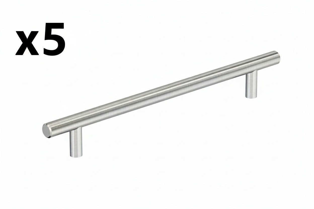 5 x Amerock Bar Pulls Hollow 7-9/16 in. Modern Stainless Steel Bar Cabinet Pull