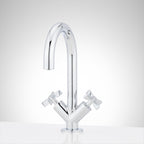 Signature Hardware 953796 Vassor 1.2 GPM Single Hole Bathroom Faucet with Pop-up Drain Assembly Chrome