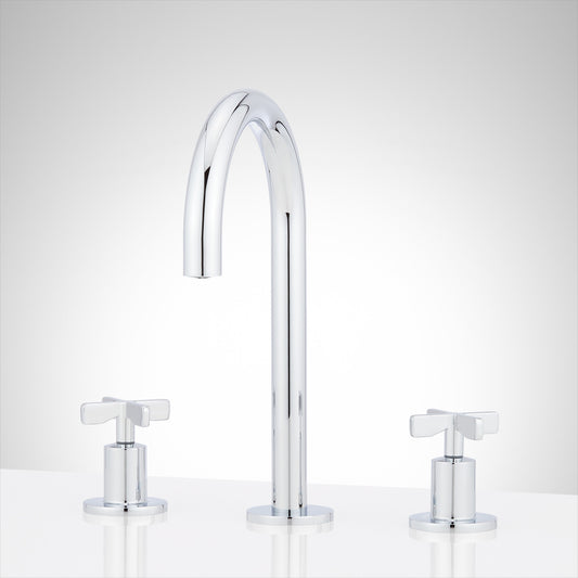 Vassor 8 in. Widespread Double Handle Bathroom Faucet in Chrome