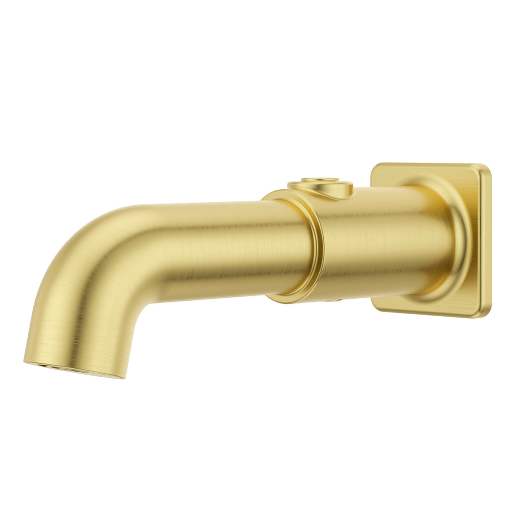 Pfister 015-HLS3 Hillstone 8-3/8" Push Button Integrated Diverter Tub Spout - Brushed Gold