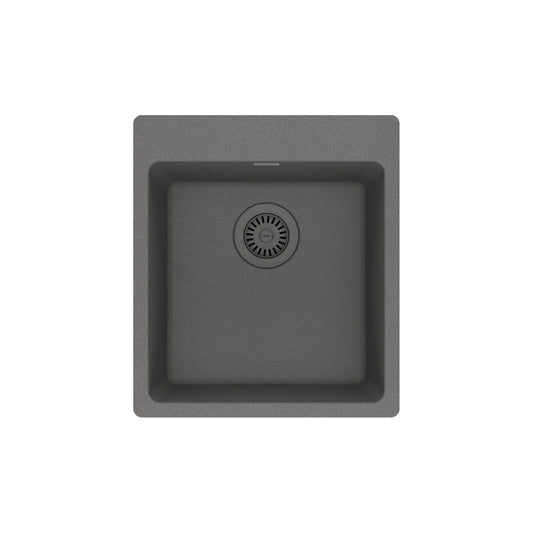 Franke MAG61015 Maris 17-5/16’’ Undermount Single Basin Granite Bar Sink Stone Grey Sinks Bar Sinks - *Plumbing