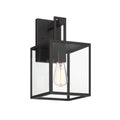 DESIGNERS FOUNTAIN Preston Outdoor Light Fixture, 14.75 Inch Exterior Wall Lantern Sconce Front Door, Patio and Porch, Matte Black, D297M-8EW-MB