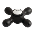 Kingston Brass Kbh179axc Cold Metal Cross Handle 3/8 X 16Pt - Black