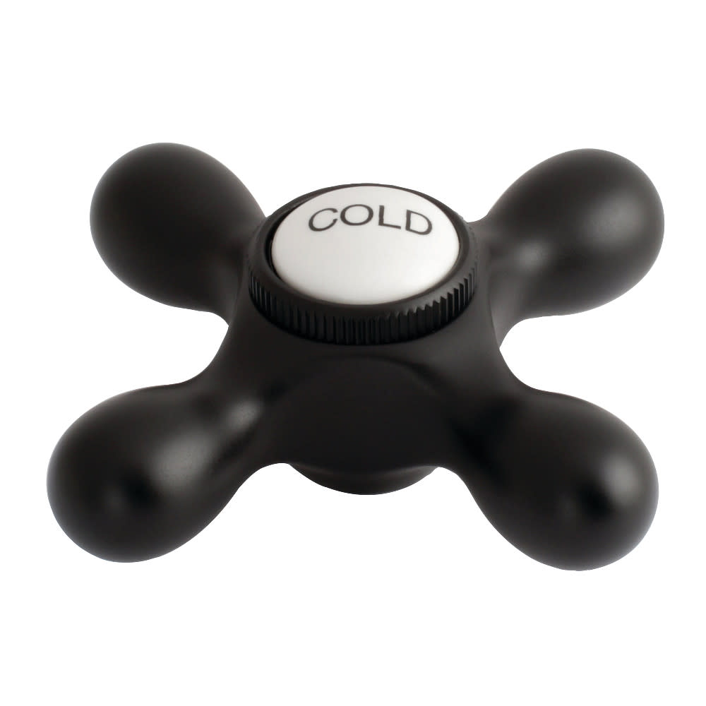 Kingston Brass Kbh179axc Cold Metal Cross Handle 3/8 X 16Pt - Black