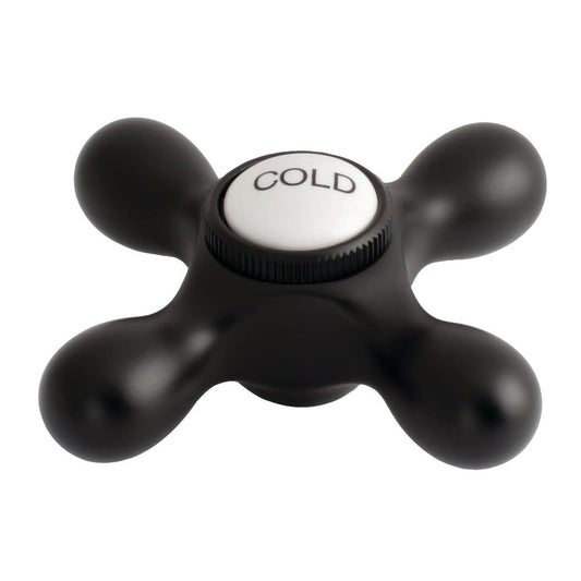 Kingston Brass Kbh179axc Cold Metal Cross Handle 3/8 X 16Pt - Black