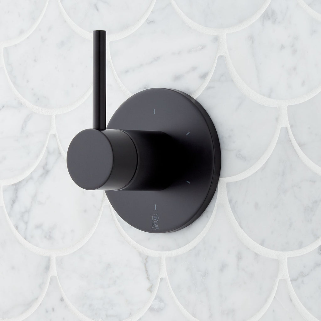 Signature Hardware 953774 Lexia 6 Function Diverter Valve Trim - Less Valve Matte Black Showers Diverter Trims