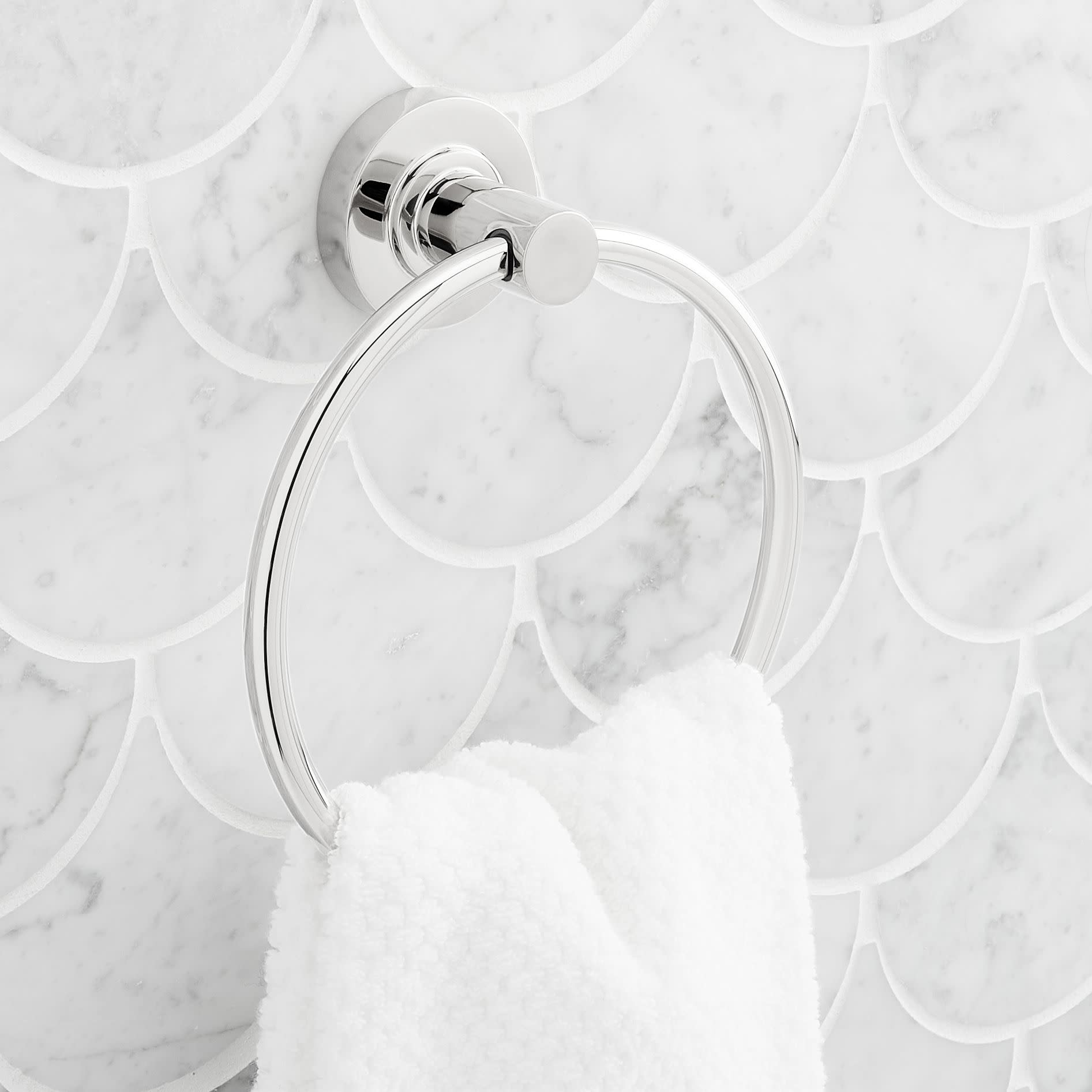 Lexia 6-5/16 in . Wall Mounted Towel Ring in Chrome