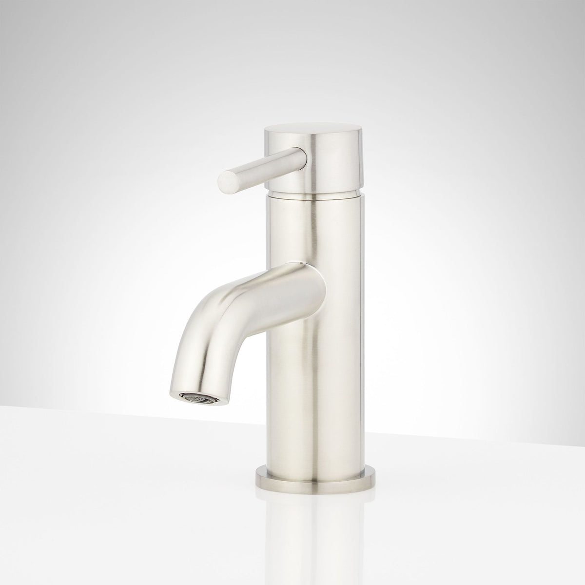 Signature Hardware 953760 Lexia 1.2 GPM Single Hole Bathroom Faucet with Pop-up Drain Assembly Brushed Nickel