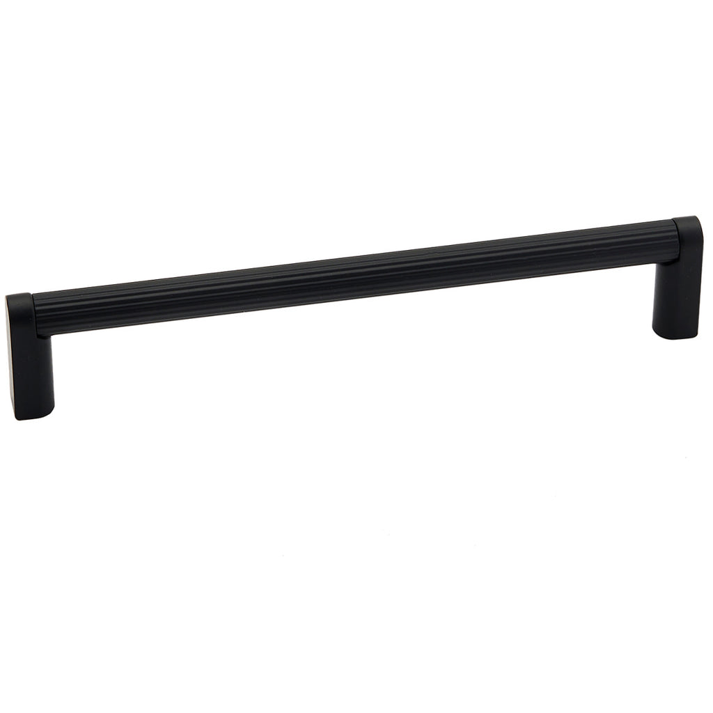 Alno ALTA-MODA-RIBBED-A2904-6 Alta Moda 6" Center to Center Modern Ribbed Round Cabinet Handle / Drawer Pull Matte Black