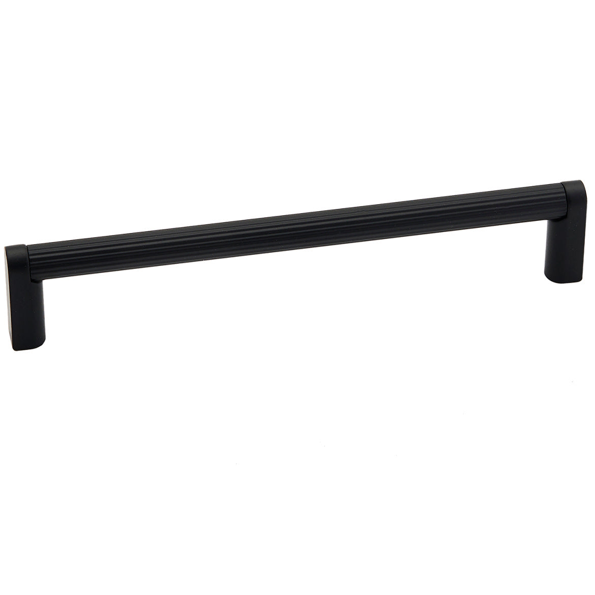 Alno ALTA-MODA-RIBBED-A2904-6 Alta Moda 6" Center to Center Modern Ribbed Round Cabinet Handle / Drawer Pull Matte Black