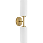 Cofield Collection Two-Light Vintage Brass Transitional Wall Bracket
