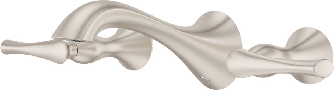 Pfister LG49-RH4 Rhen 1.2 GPM Wall Mounted Widespread Bathroom Faucet Brushed Nickel