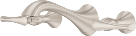 Pfister LG49-RH4 Rhen 1.2 GPM Wall Mounted Widespread Bathroom Faucet Brushed Nickel