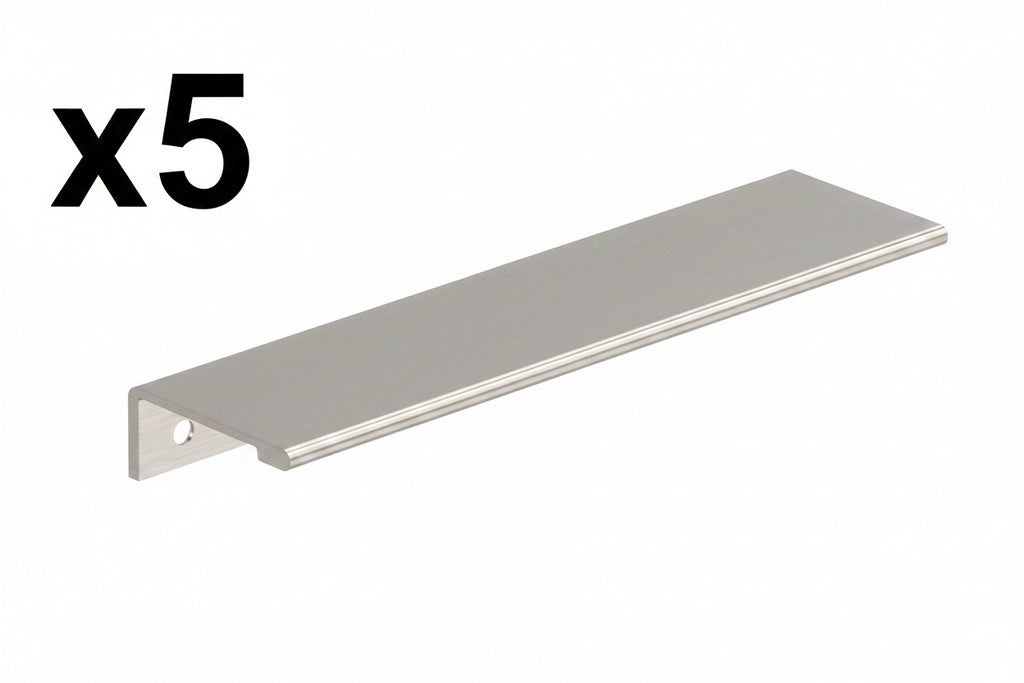 5 x Streamline II 6 in. Center-to-Center (152 Mm) Modern Satin Nickel Cabinet Edge Pull