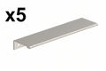 5 x Streamline II 6 in. Center-to-Center (152 Mm) Modern Satin Nickel Cabinet Edge Pull